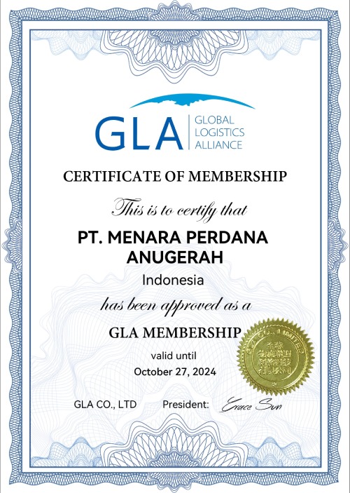 Certificate GLA Import & Export Handling bekasi